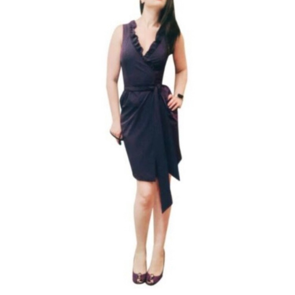 Diane Von Furstenberg wrap ruffle dress